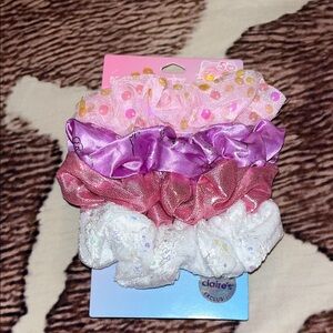 Claire's Multicolor Sparkle Scrunchie Set